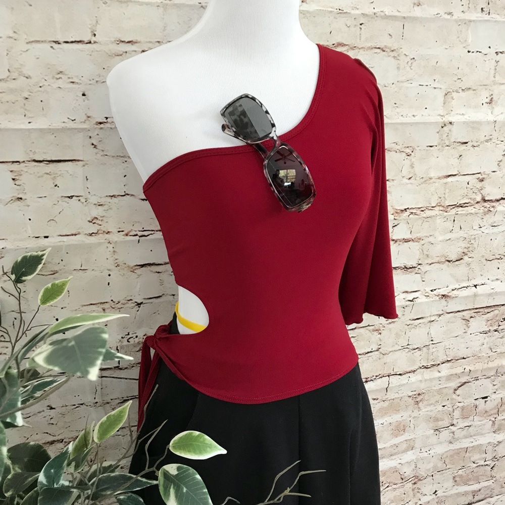 Red crop top or lovely evening wear